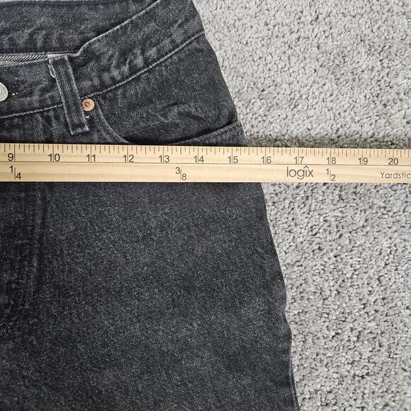 Vtg Levis 501 XX Jeans Women 7 Faded Black Straight Leg Grunge 90s Made in USA - Picture 10 of 16